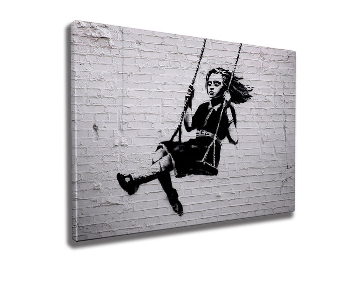 Wallity Lienzo Decorativo Banksy WY07 (50 x 70 cm)